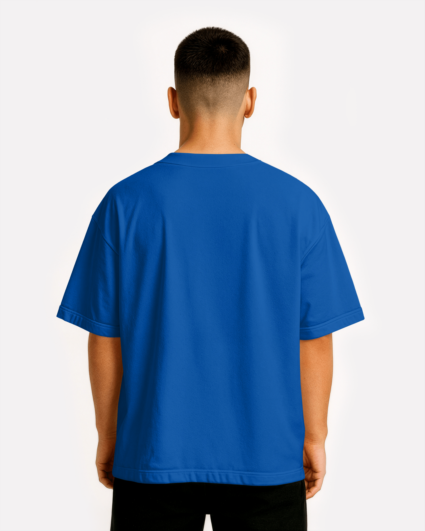 Royal Blue Solid Oversized T-Shirt