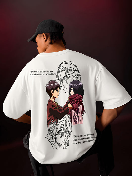 The Red scarf promise - Eren & Mikasa Anime T-Shirt | Attack on Titan street wear