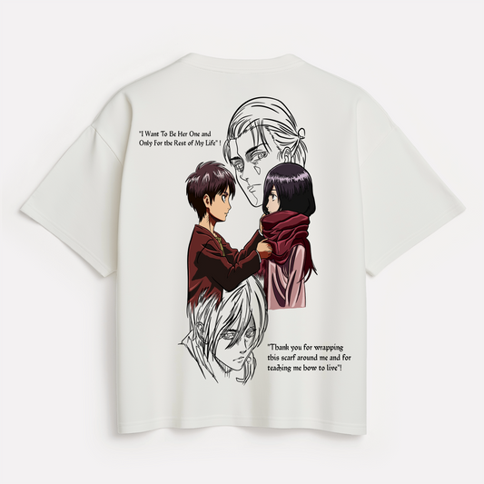 The Red scarf promise - Eren & Mikasa Anime T-Shirt | Attack on Titan street wear