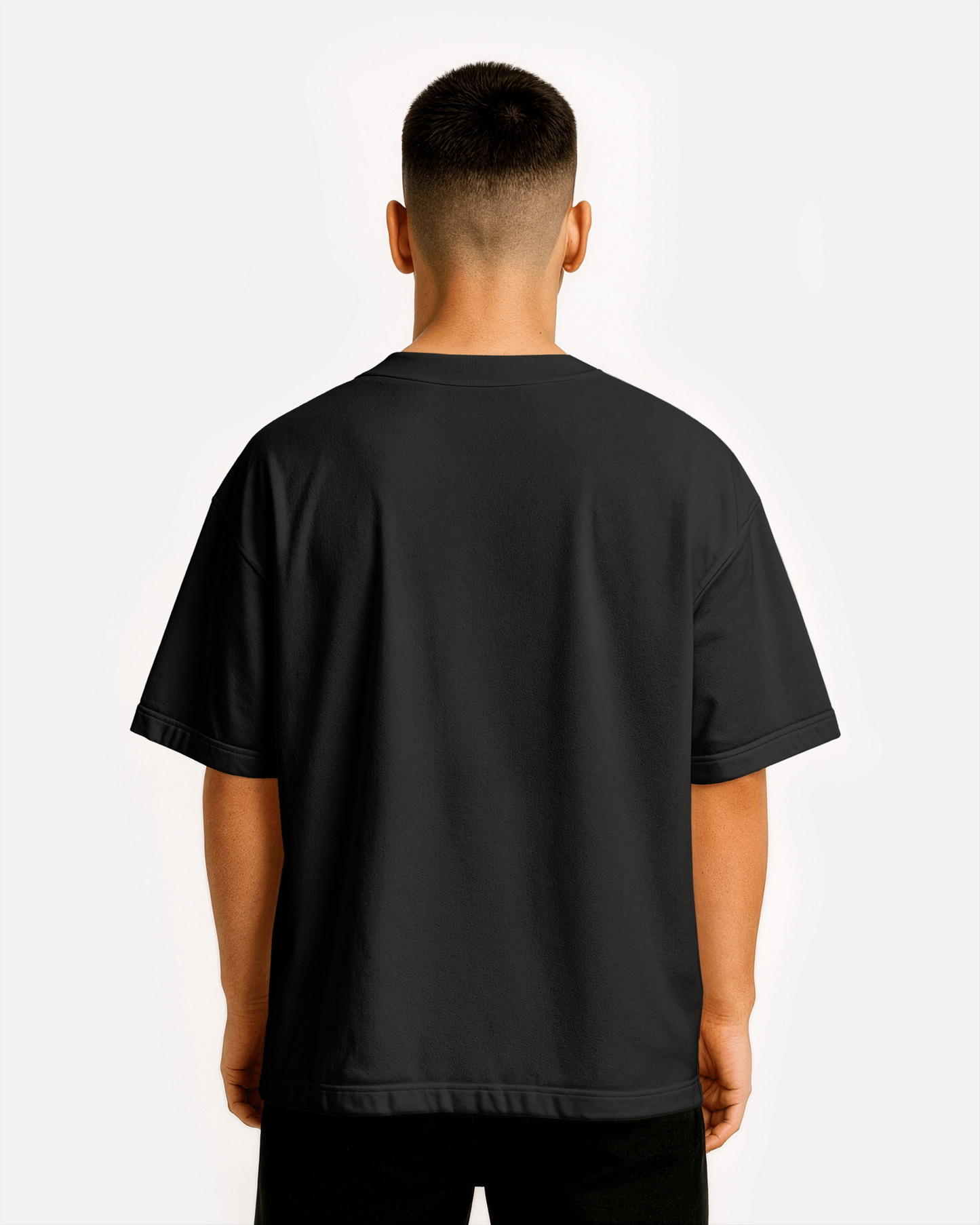 Black Solid Oversized T-Shirt