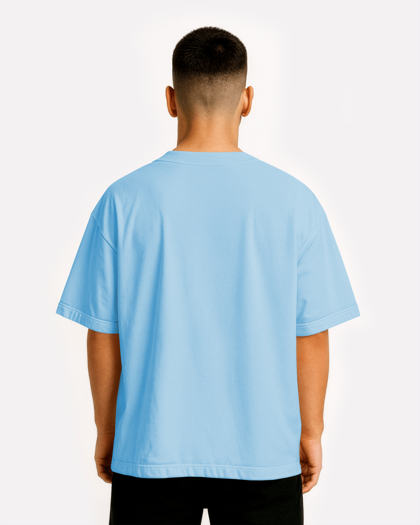 Skyblue Solid Oversized T-Shirt