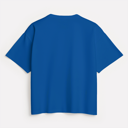 Royal Blue Solid Oversized T-Shirt