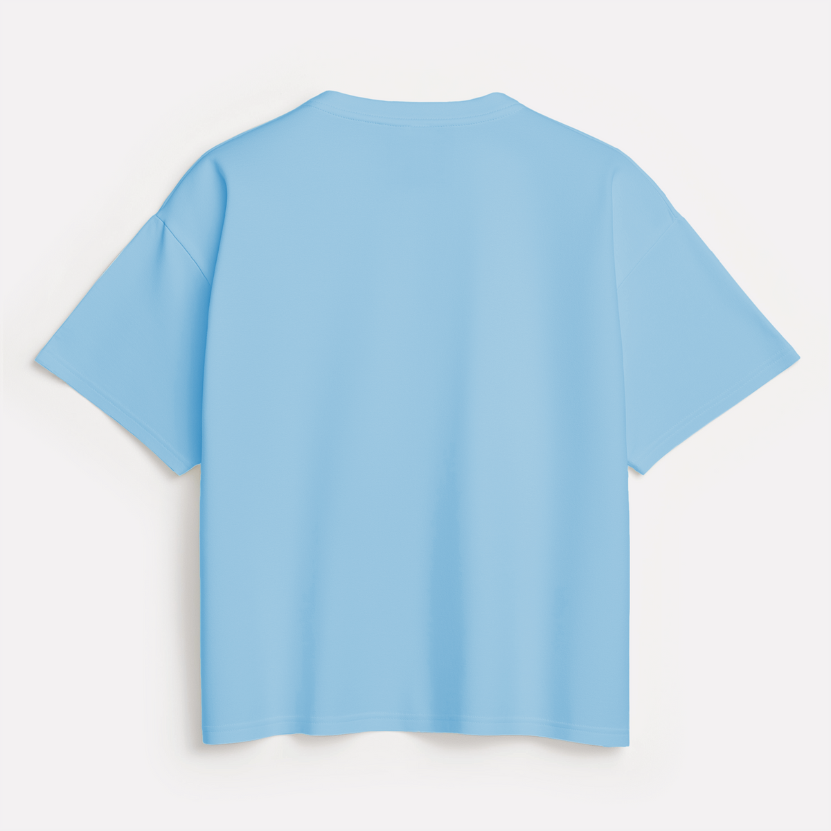 Skyblue Solid Oversized T-Shirt