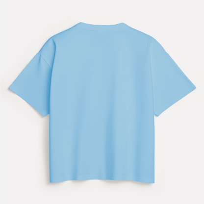 Skyblue Solid Oversized T-Shirt
