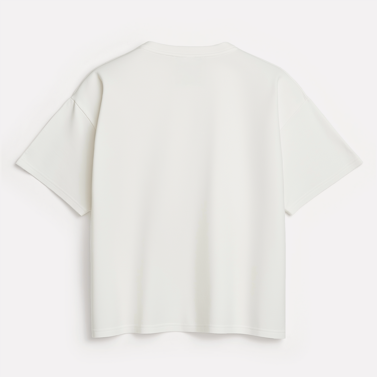 White Solid Oversized T-Shirt