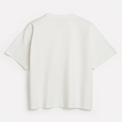 White Solid Oversized T-Shirt