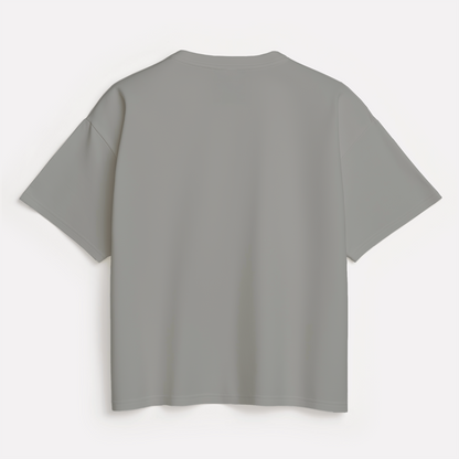 Grey Solid Oversized T-Shirt