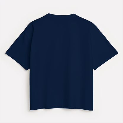 Navy Solid Oversized T-Shirt