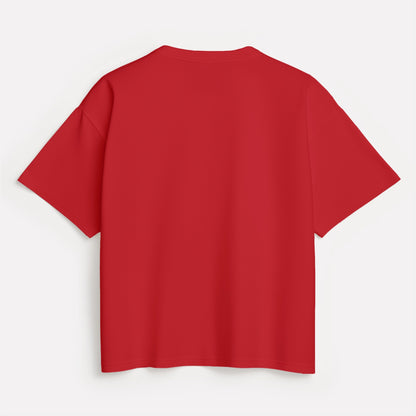 Red Solid Oversized T-Shirt