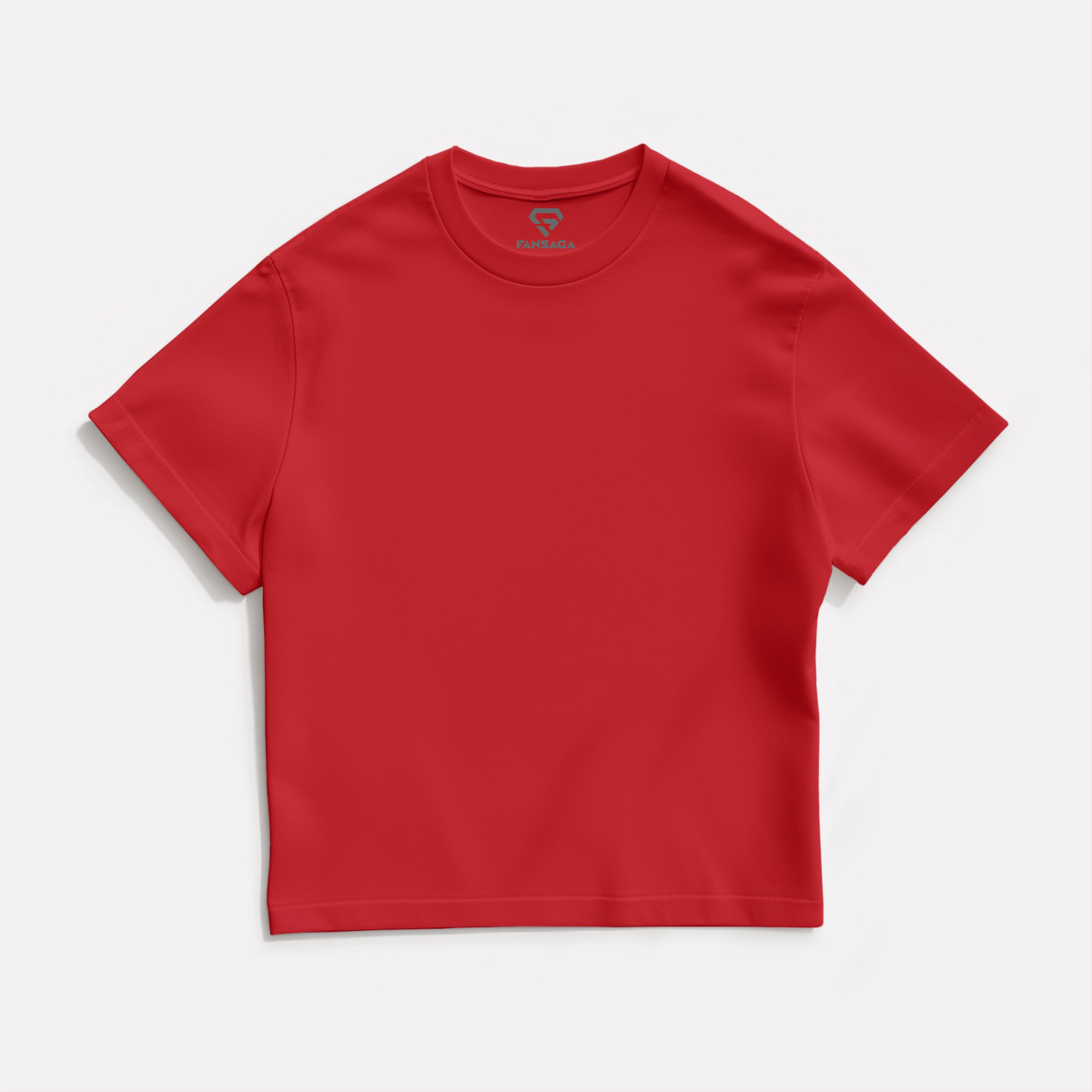 Red Solid Oversized T-Shirt