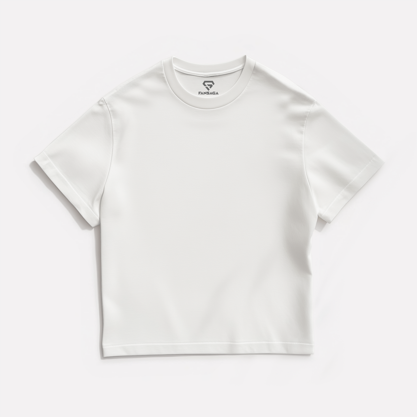 White Solid Oversized T-Shirt