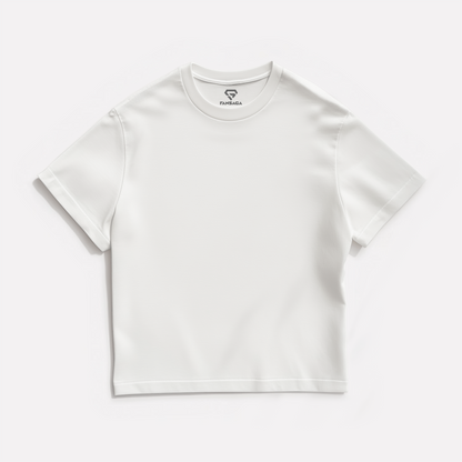 White Solid Oversized T-Shirt