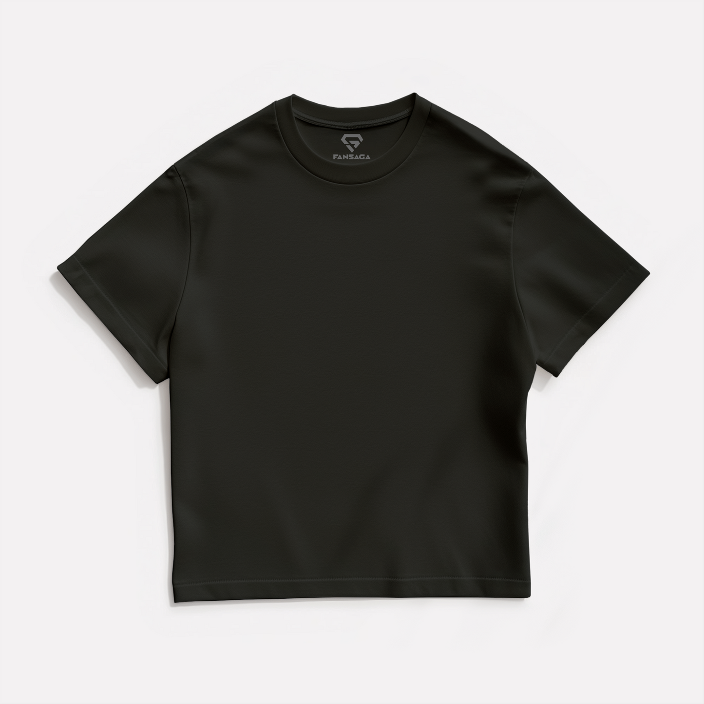Black Solid Oversized T-Shirt