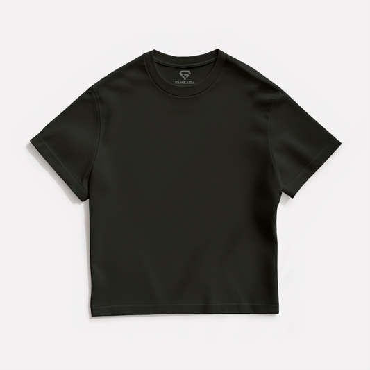 Black Solid Oversized T-Shirt