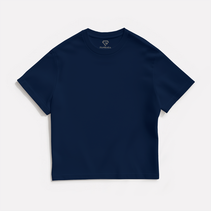 Navy Solid Oversized T-Shirt