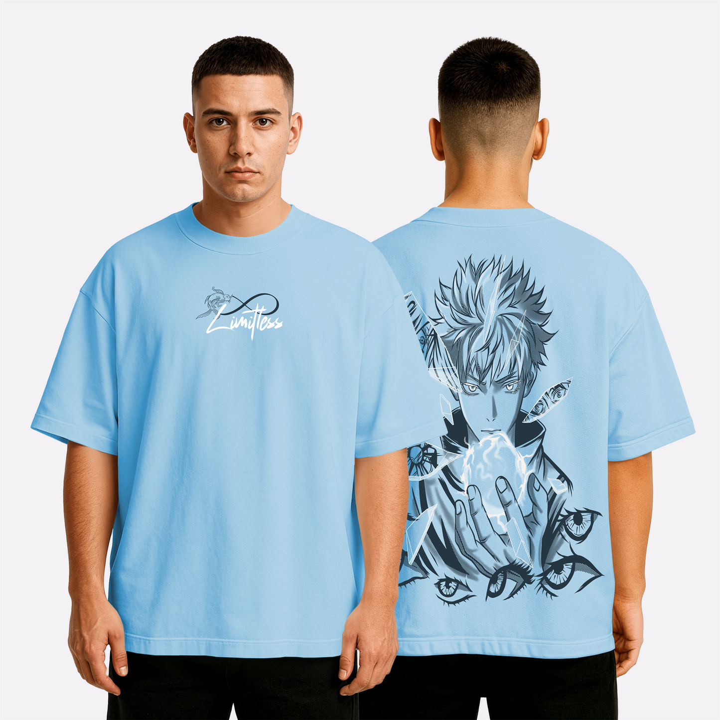 Gojo Satoru T-Shirt | Limitless & Six Eyes Anime T-Shirt | Jujutsu Kaisen Streetwear