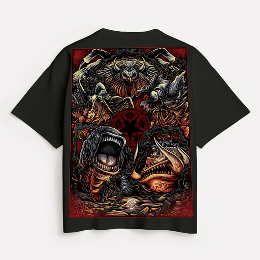 Luffy vs Five Elders Anime T-Shirt | Gear 5 One Piece Apparel